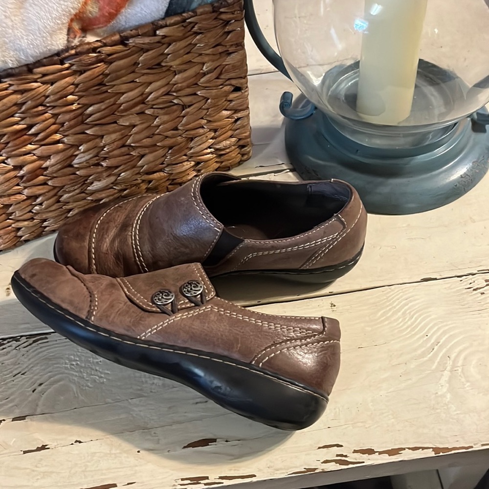 Women’s Brown Leather Upper Clark’s Good Condition Sz. 7